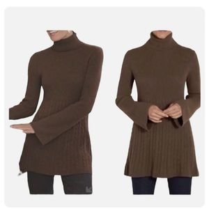 Soft Surroundings sweater brown tunic fit  and flare
